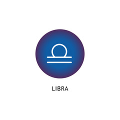 Libra icon - astrological star sign symbol of balanced scales