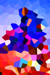 Illustration of Pixels pattern with various bright colors creates an pixelated pattern style.