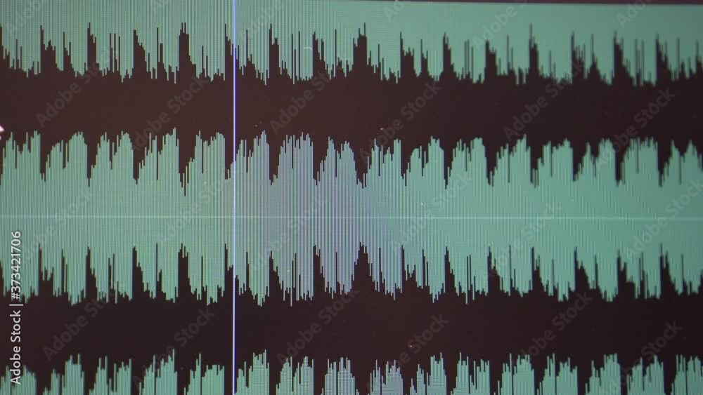 Poster 4k video sound wave player in timeline editor. background for cinema and movie post production.
