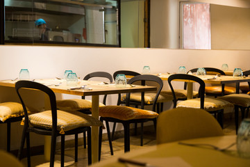 Interior from a restaurant in Spain