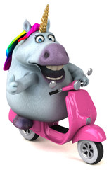 Fun unicorn - 3D Illustration © Julien Tromeur