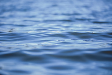 Abstract dark deep blue water sea for background. close up, low angle view. ocean waves