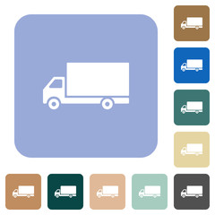 Freight car rounded square flat icons