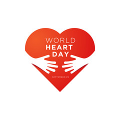 Celebrate World Heart Day. vector illustration