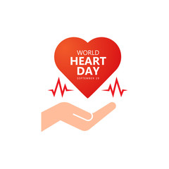 Celebrate World Heart Day. vector illustration
