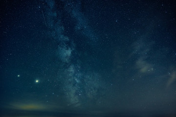 Fototapeta na wymiar Milky way galaxy. Night sky landscape with stars