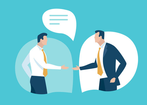 Agreement. Business People Shaking Hands. Business Vector Illustration.