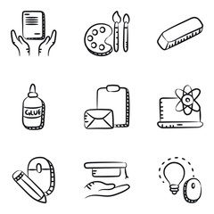 
Education and Study Doodle Icons Pack 
