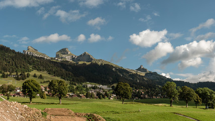 View on the Tour de Mayen from Leysin, Switzerland 