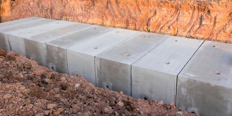 Large size square concrete manholes are  installed at construction site