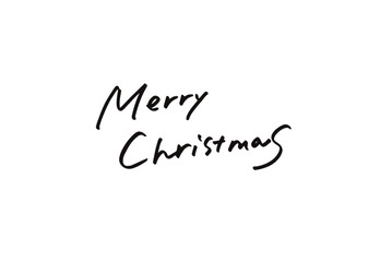 Merry Christmas　手書き文字　クリスマス　メリークリスマス　手書き文字　手書き　手描き文字　文字　メッセージ　飾り　装飾　素材　グラフィック素材　余白　ホワイトスペース　文字スペース　コピースペース