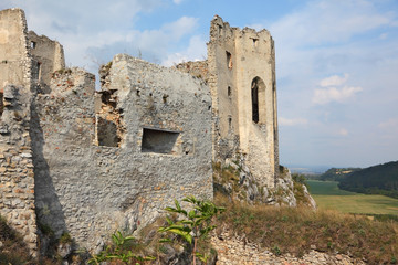 Fototapeta na wymiar Dilapidated medieval fortress
