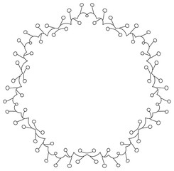 手描き風　線画のベクターフレーム