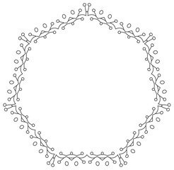 手描き風　線画のベクターフレーム