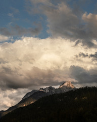 View on Gummfluh from Chateau-d'Oex, Switzerland 
