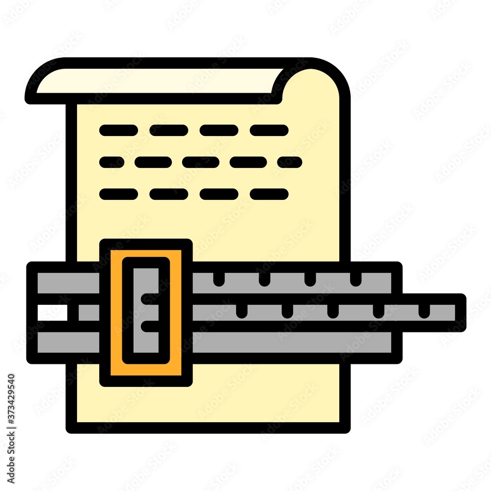 Poster architect paper project icon. outline architect paper project vector icon for web design isolated on