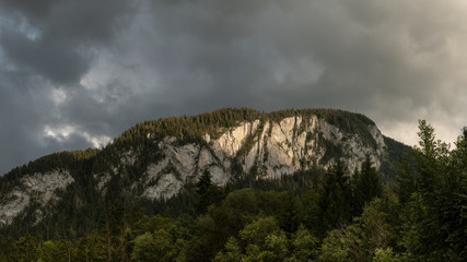 Rocky landscape of Gruyere, Switzerland 