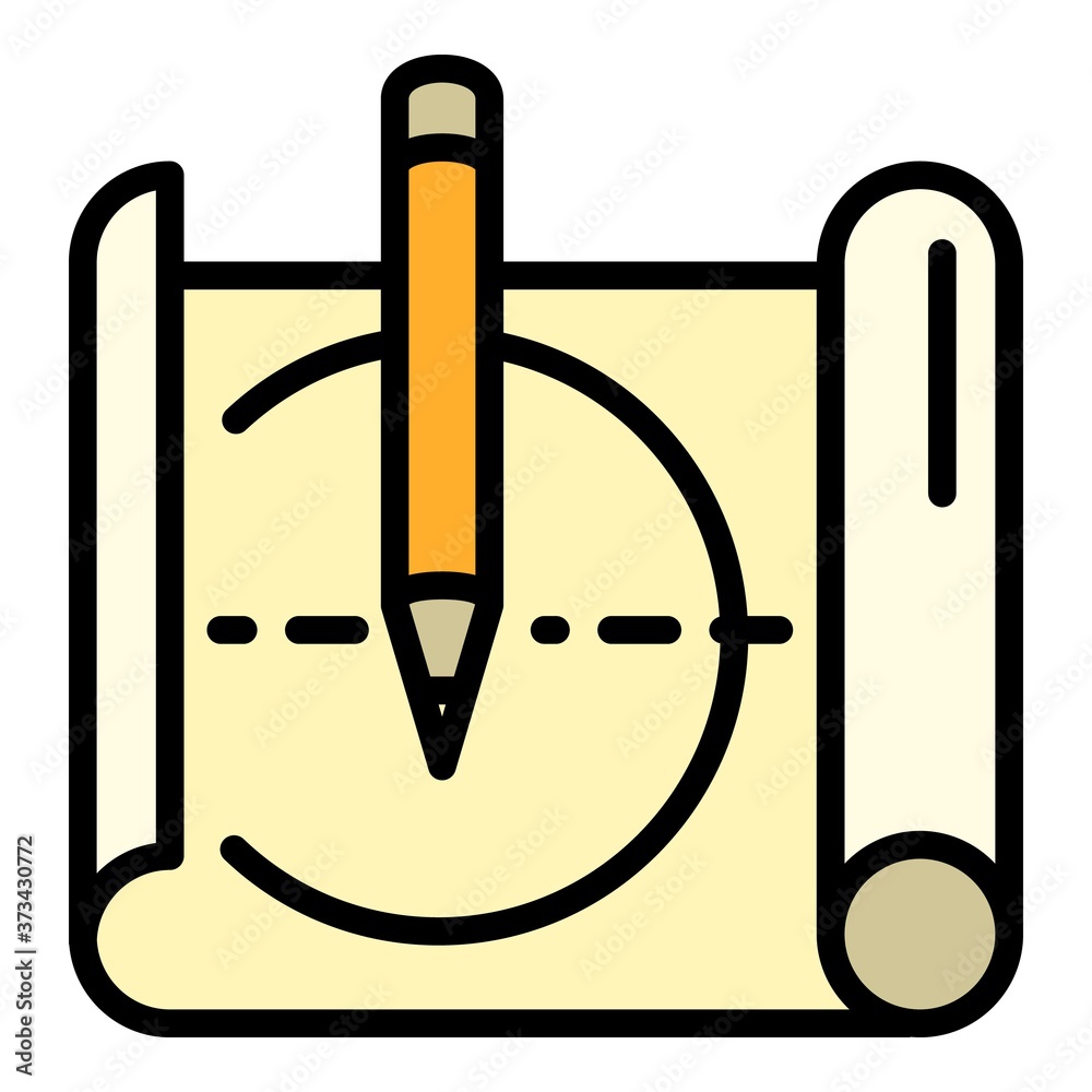 Poster architect sketch icon. outline architect sketch vector icon for web design isolated on white backgro