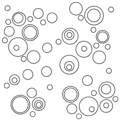 circles texture line on white background