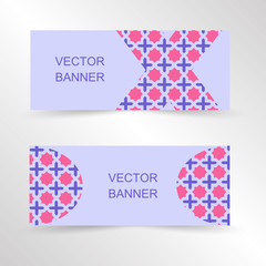Set of geometric banner, website banner template design. Landing page design , promotion banner , advertising. Easy to use and customize.