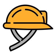 Fototapeta premium Protect helmet architect icon. Outline protect helmet architect vector icon for web design isolated on white background