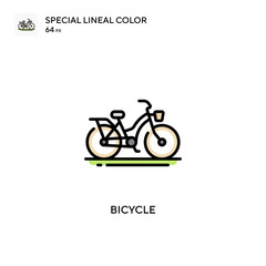 Fototapeta na wymiar Bicycle Simple vector icon. Perfect color modern pictogram on editable stroke.