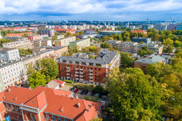 Obraz premium Szczecin centrum Aleja Papieża Jana Pawła/Niedziałkowskiego/Wielkopolska