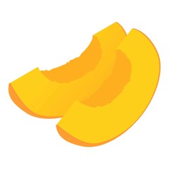 Apricot slice icon. Isometric of apricot slice vector icon for web design isolated on white background