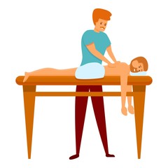 Fototapeta premium Back massagist icon. Cartoon of back massagist vector icon for web design isolated on white background