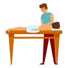 Body masseur icon. Cartoon of body masseur vector icon for web design isolated on white background