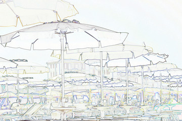 essence umbrellas design black and white