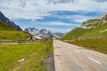 View of the albula pass in grisons, switzerland, europe