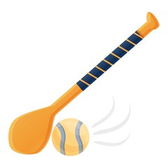 Hurling stick ball icon. Cartoon of hurling stick ball vector icon for web design isolated on white background