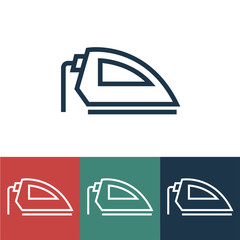 Linear vector icon with iron