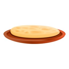 Greece pizza icon. Cartoon of greece pizza vector icon for web design isolated on white background