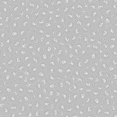 International currencies silver coins seamless pat