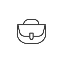 Women handbag line icon. linear style sign for mobile concept and web design. Purse handbag, bag outline vector icon. Symbol, logo illustration. Vector graphics