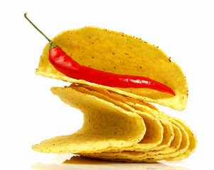 Tacco Shells - Fast Food on white Background - Isolated