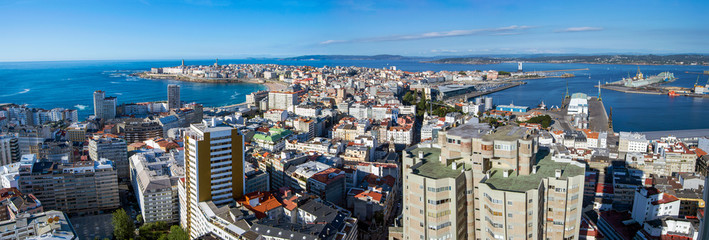 Coruña Panorámica Rascacielos Hercón ciudad alturas