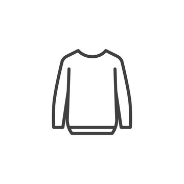 Sweater clothing line icon. linear style sign for mobile concept and web design. Sweatshirt jumper outline vector icon. Symbol, logo illustration. Vector graphics