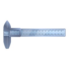 Steel caliper icon. Cartoon of steel caliper vector icon for web design isolated on white background