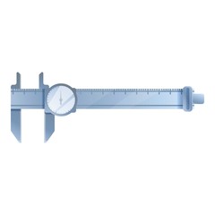 Gauge caliper icon. Cartoon of gauge caliper vector icon for web design isolated on white background