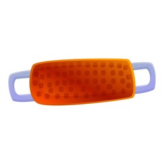 Bathroom washcloth icon. Cartoon of bathroom washcloth vector icon for web design isolated on white background