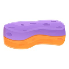 Bath sponge washcloth icon. Cartoon of bath sponge washcloth vector icon for web design isolated on white background