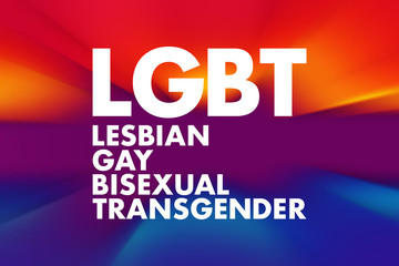 LGBT - lesbian, gay, bisexual, transgender acronym, concept background