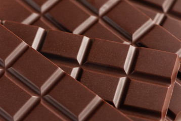 Bars of dark chocolate.