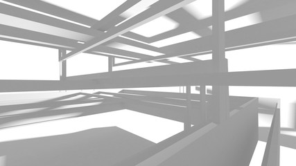 White Modern Background. Abstract Building Concept