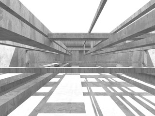 Abstract architecture interior background. Empty concrete room