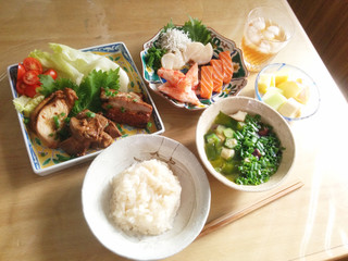 grilled meats set menu / チャーシュー三点盛り ランチセット(日替わり定食) 