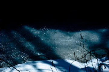 The beautiful landscape of  snow